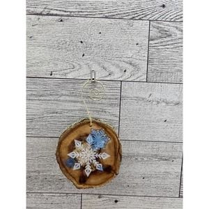 Snowflake Wood Ornament/Tag 2" RANDOM SELECTION (Set of 4)